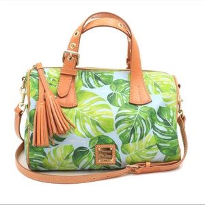 Dooney & Bourke Green Leaf Print Satchel